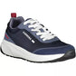 Sleek Blue Sneakers with Eco-Leather Accents