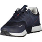 Sleek Contrasting Blue Sneakers with Logo Detail