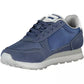 Sleek Blue Sneakers with Eco-Leather Detailing