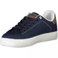 Sleek Blue Sneakers With Eco-Leather Accents