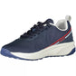 Chic Blue Sports Sneakers with Contrasting Details