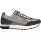 Sleek Gray Sneakers with Eco-Leather Accents