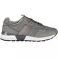 Sleek Gray Sneakers with Eco-Leather Accents