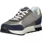 Sleek Gray Sneakers with Eco-Leather Accents