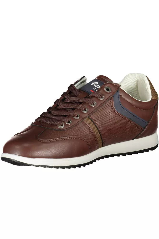 Sleek Brown Sneakers with Contrasting Accents