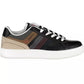 Sleek Black Sporty Sneakers with Contrasting Accents
