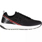 Sleek Black Sports Sneakers with Striking Contrasts