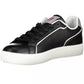 Sleek Black Sports Sneakers with Contrasting Accents