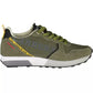 Sleek Green Sports Sneakers with Contrasting Details