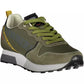 Sleek Green Sports Sneakers with Contrasting Details