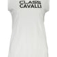 Chic White Printed Cotton Tank Top