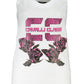 Elegant White Cotton Tank Top with Logo Print