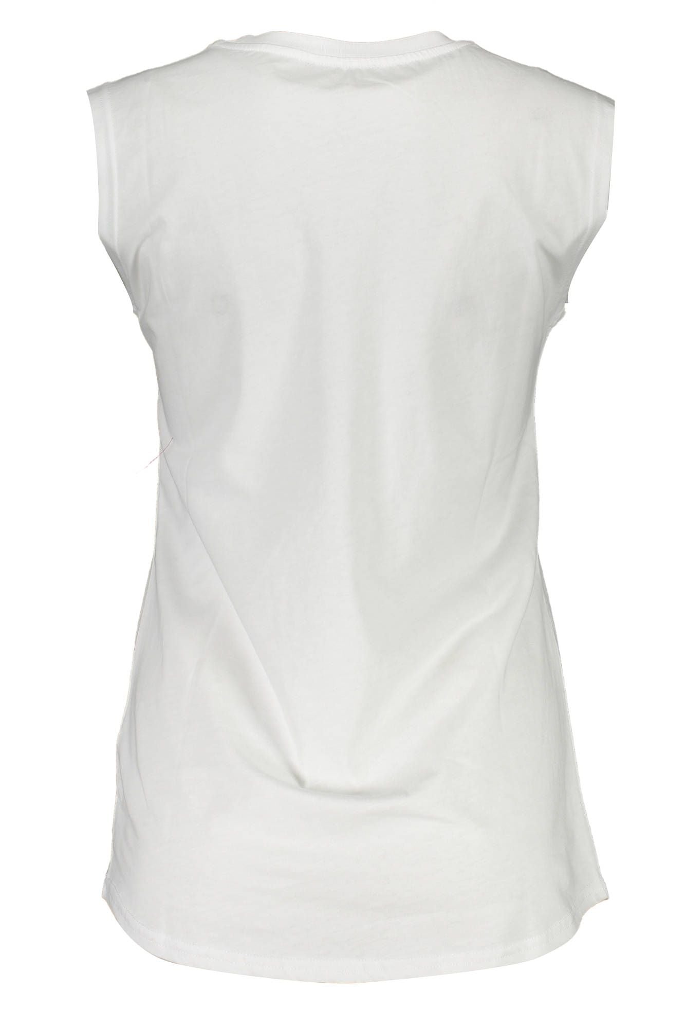 Chic White Printed Cotton Tank Top