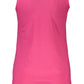 Elegant Pink Cotton Tank with Logo Print