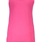 Chic Pink Printed Tank Top with Logo