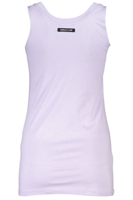 Elegant Purple Round Neckline Tank Top