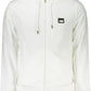 Chic White Hooded Sweatshirt with Zip Detail