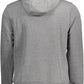 Elegant Gray Hooded Sweatshirt with Print