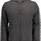 Sleek Black Hooded Sweatshirt with Contrasting Details