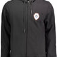 Elegant Black Cotton Hooded Sweatshirt