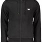 Elegant Black Hooded Zip Sweatshirt