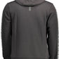 Sleek Black Hooded Sweatshirt with Contrasting Details