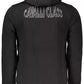 Elegant Black Hooded Zip Sweatshirt