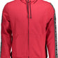 Chic Red Hooded Sweatshirt with Contrasting Details