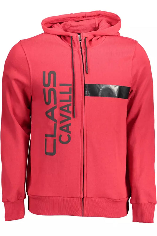 Crimson Couture Hooded Sweatshirt with Zip Detail