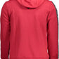 Chic Pink Hooded Sweatshirt with Contrasting Details