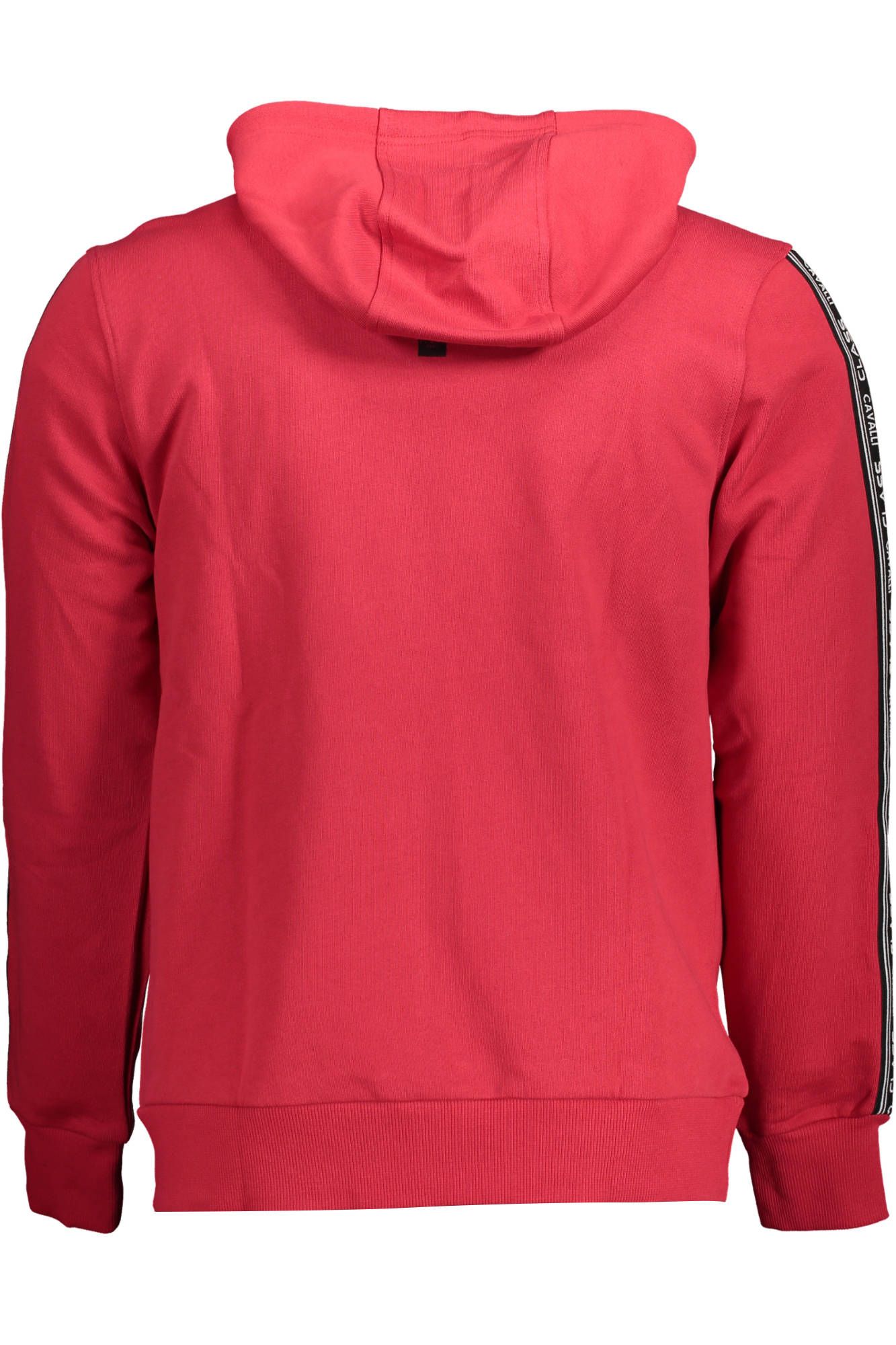 Chic Red Hooded Sweatshirt with Contrasting Details