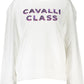 Chic White Printed Sweater with Cozy Brushed Interior