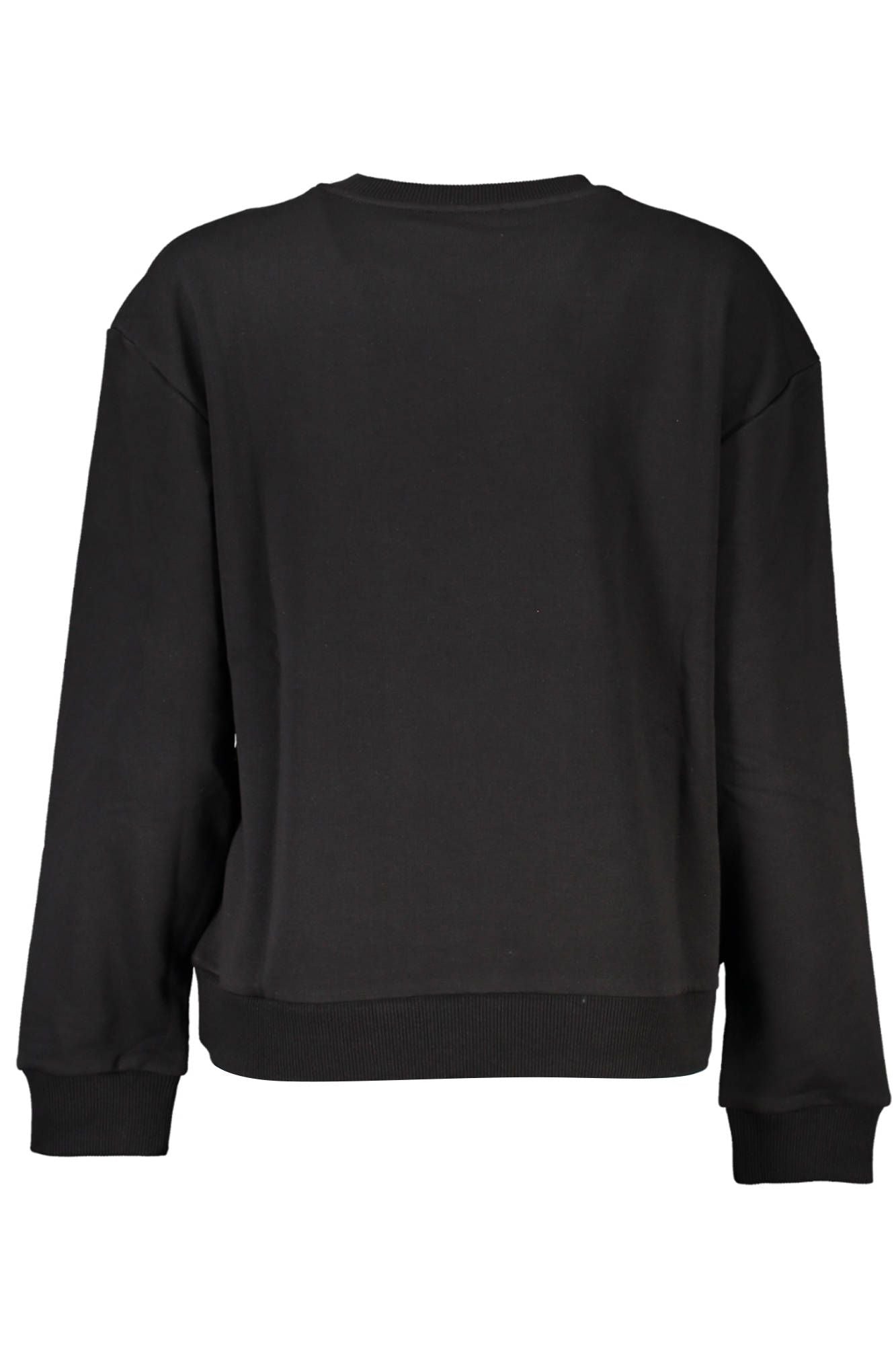 Chic Black Brushed Logo Sweatshirt