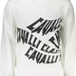 Elegant White Brushed Sweatshirt with Logo Print