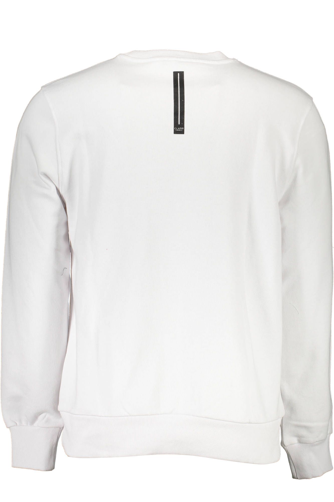 Elegant White Round Neck Men's Sweater