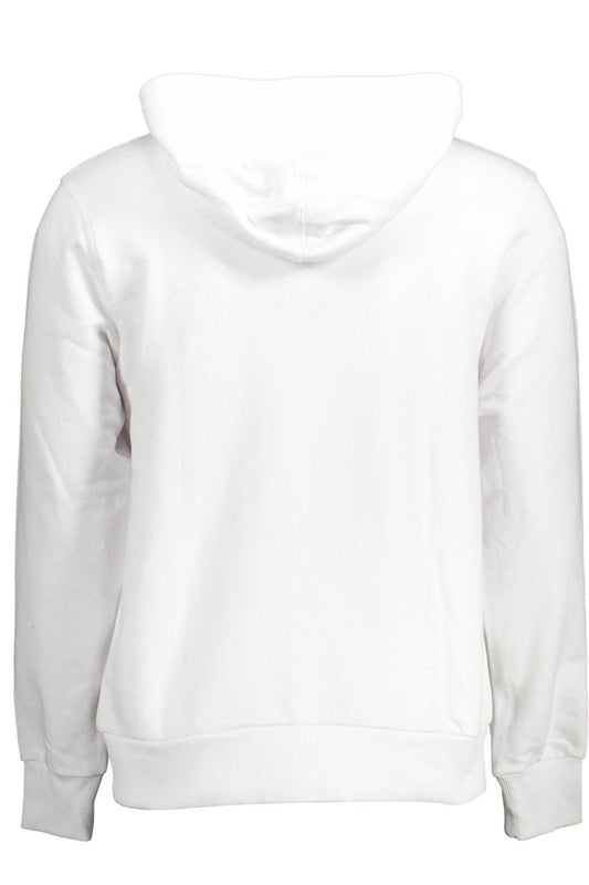 Elegant White Hooded Sweatshirt with Logo