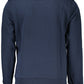 Sleek Blue Embroidered Sweater