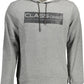 Chic Gray Hooded Sweatshirt with Exquisite Print