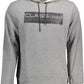 Chic Gray Hooded Sweatshirt with Signature Print