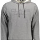 Chic Gray Hooded Sweatshirt with Logo Print