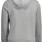 Chic Gray Hooded Sweatshirt with Signature Print