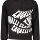 Sleek Black Hooded Sweatshirt - Regular Fit