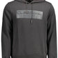 Elegant Black Cotton Hooded Sweatshirt