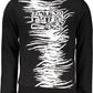 Classic Black Cotton Sweatshirt with Logo Print