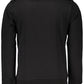 Classic Black Cotton Sweatshirt with Logo Print