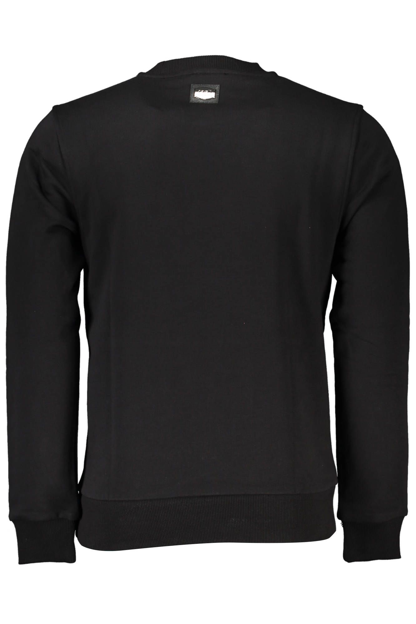 Classic Black Cotton Sweatshirt with Logo Print