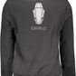 Elegant Black Cotton Hooded Sweatshirt