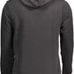 Chic Black Printed Hooded Sweatshirt