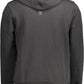 Elegant Black Cotton Hooded Sweatshirt