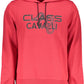 Chic Red Hooded Cotton Sweatshirt with Print